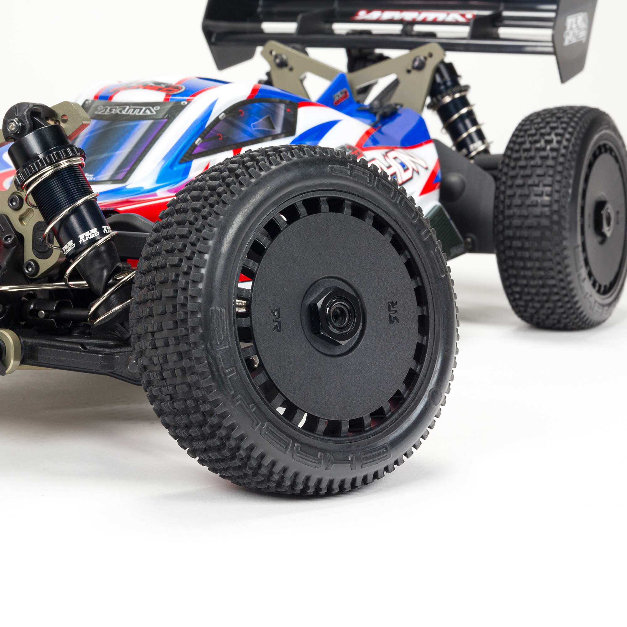 ARRMA 1/8 TYPHON 6S TLR Tuned 4X4 RTR Brushless Buggy, Red/Blue-ARA8406