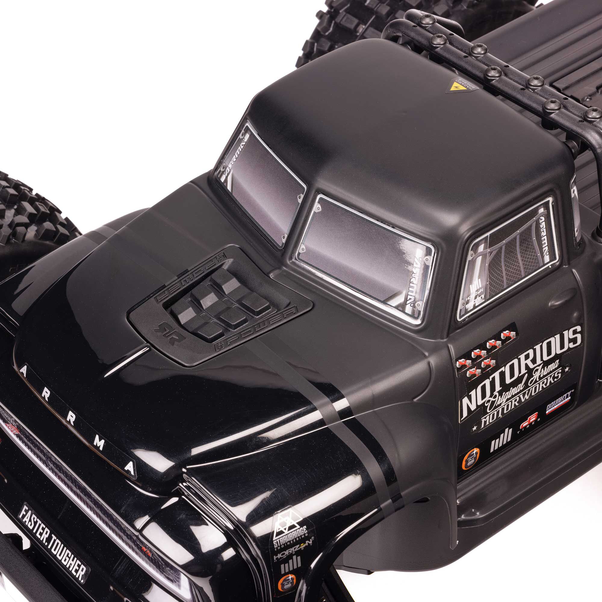 ARRMA 1:8 NOTORIOUS 6S 4X4 RTR Brushless Stunt Truck-ARA8611V6T1