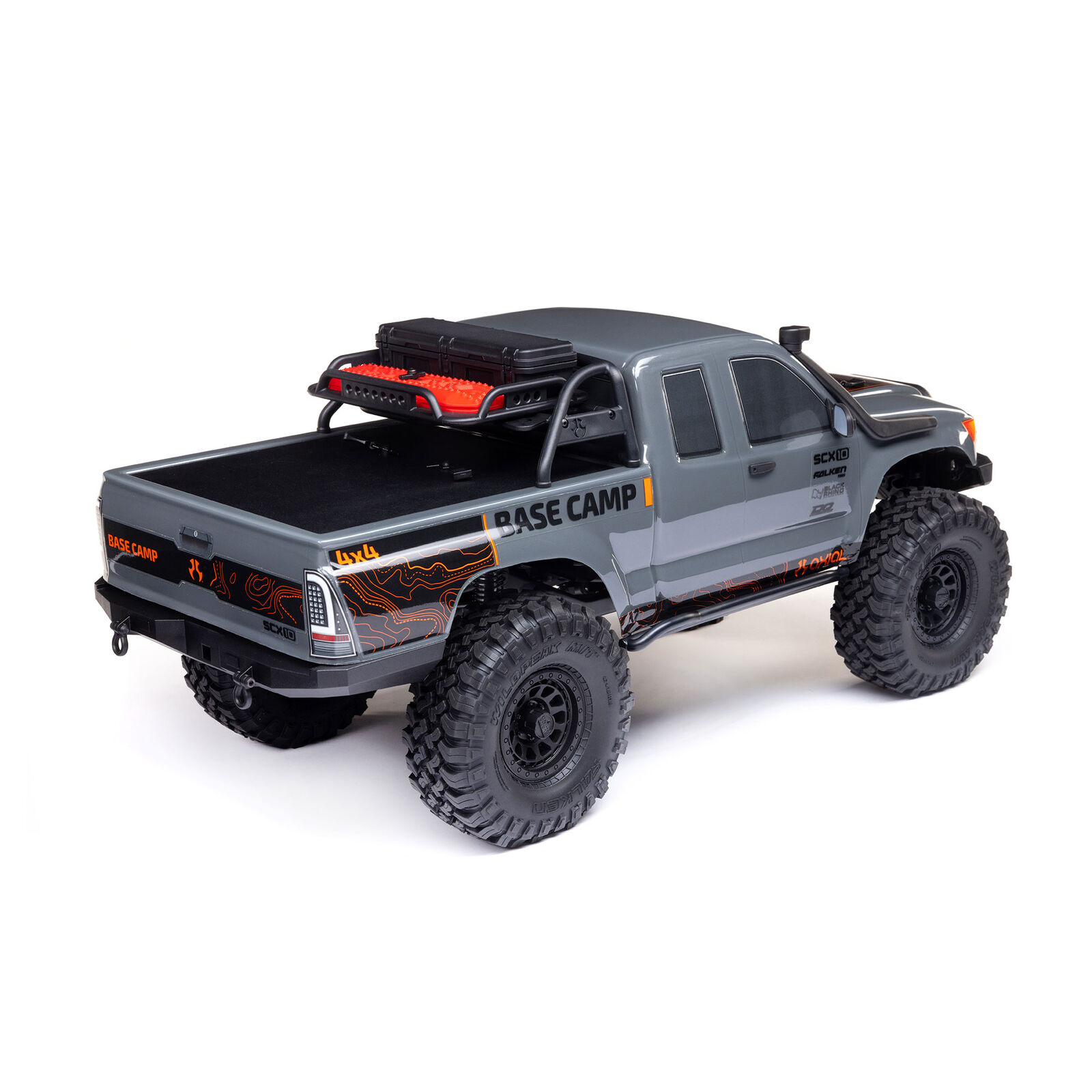 Axial 1:10 SCX10 III Base Camp 4X4 RTR Brushed Rock Crawler, White-/AXI-1375T1/AXI-1375T2