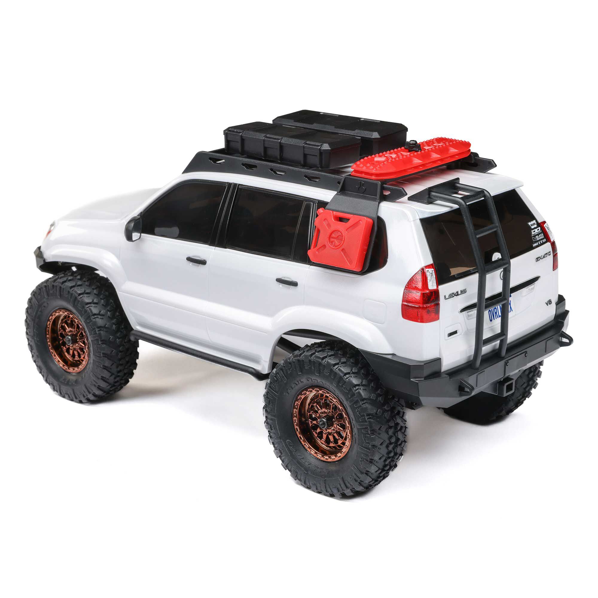 Axial 1:24 SCX24 Lexus GX 470 4X4 RTR Brushed Rock Crawler w/Battery&Charger, Silver&White