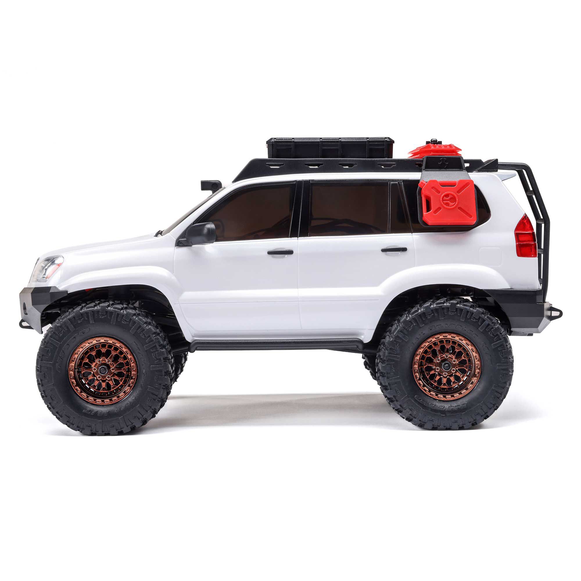 Axial 1:24 SCX24 Lexus GX 470 4X4 RTR Brushed Rock Crawler w/Battery&Charger, Silver&White