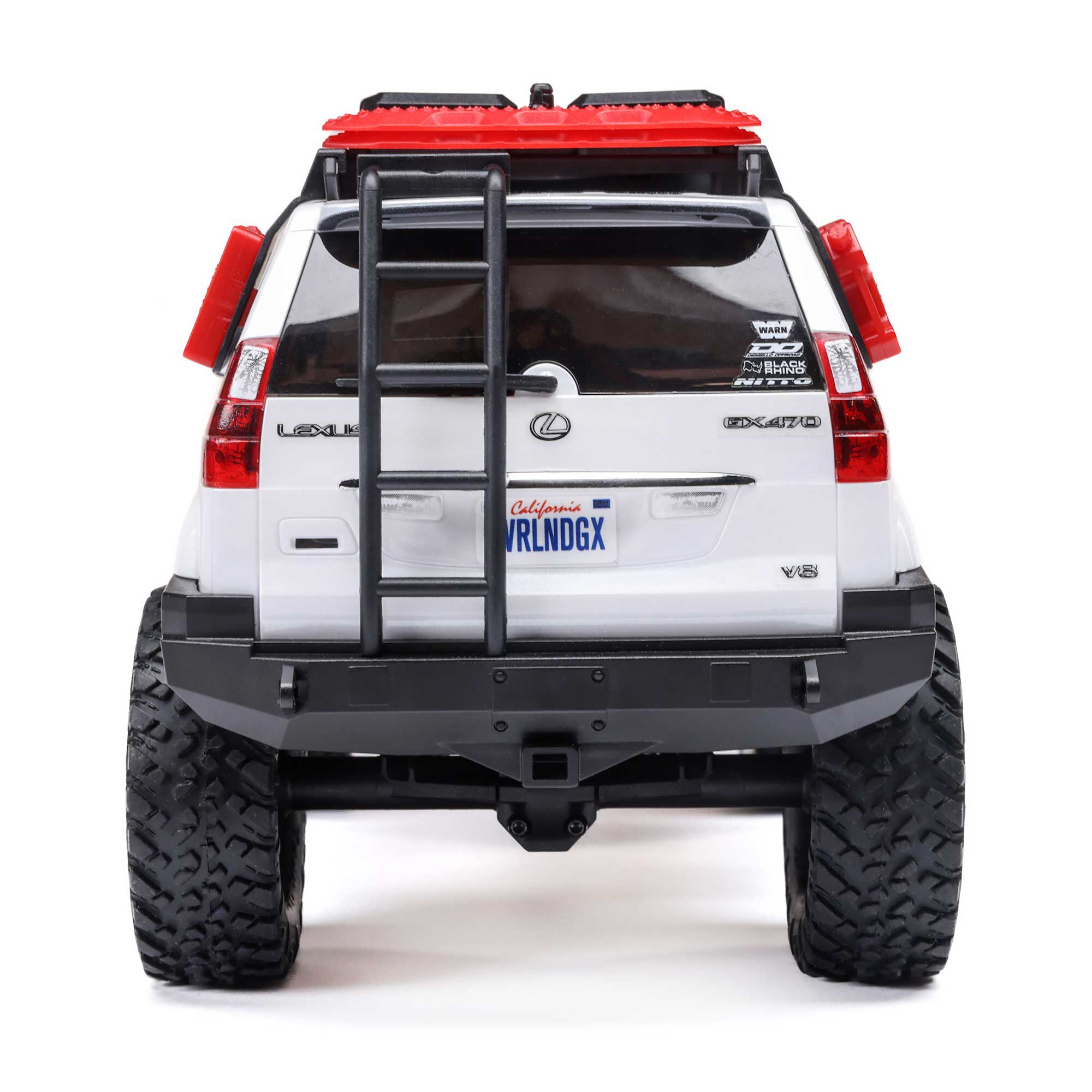 Axial 1:24 SCX24 Lexus GX 470 4X4 RTR Brushed Rock Crawler w/Battery&Charger, Silver&White