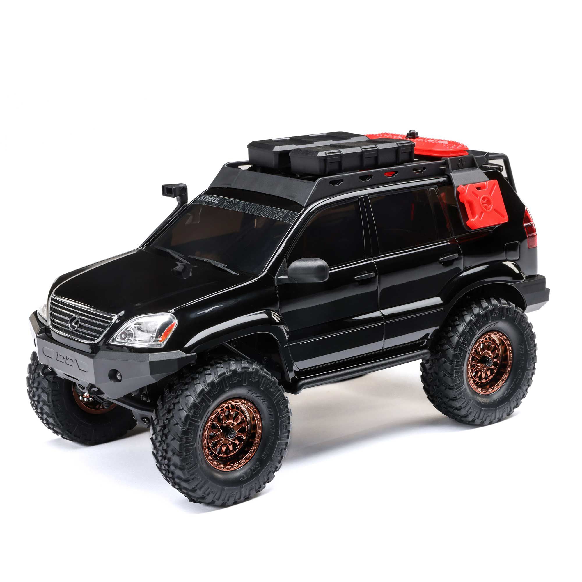 Axial 1:24 SCX24 Lexus GX 470 4X4 RTR Brushed Rock Crawler w/Battery&Charger, Silver&White
