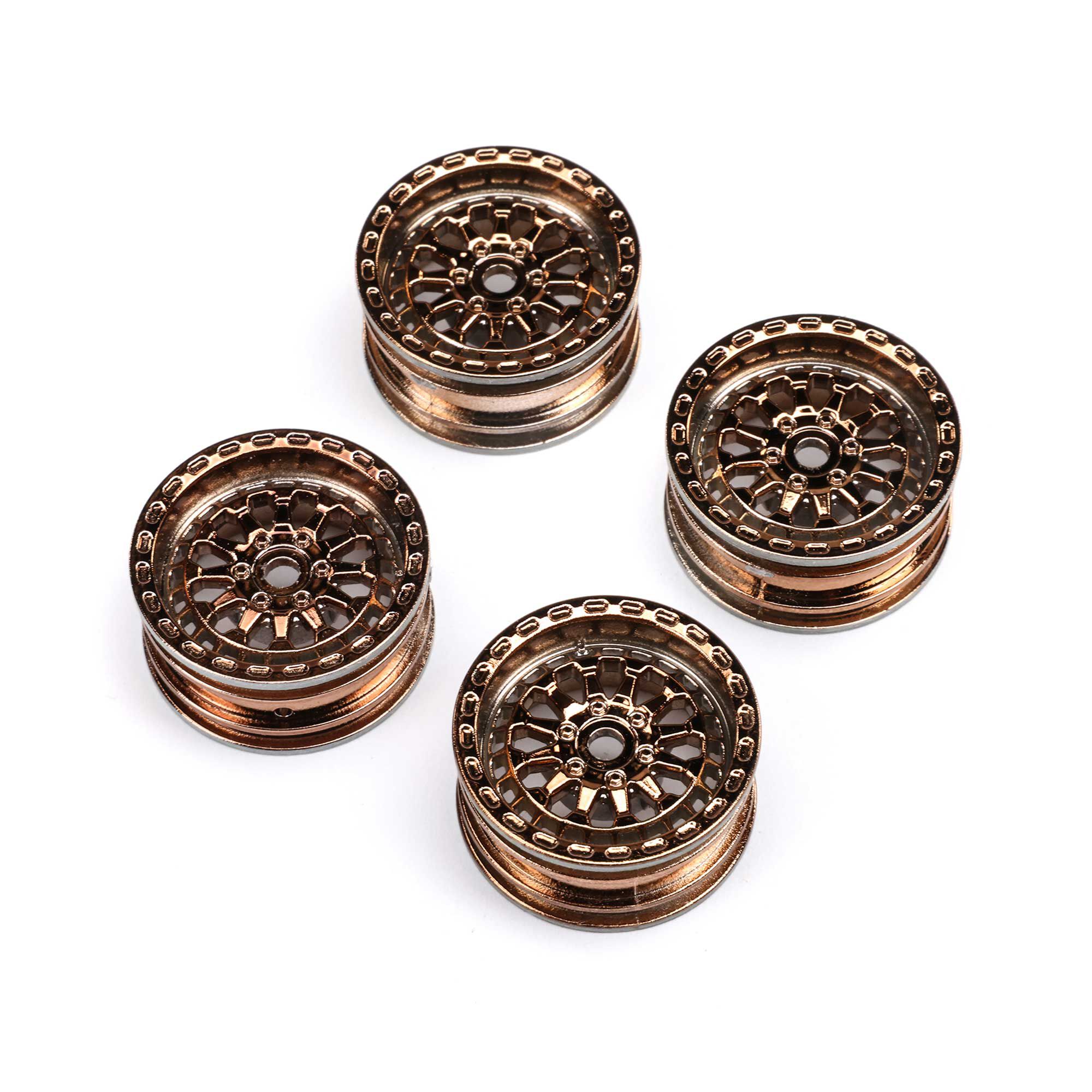 Axial Black Rhino Wheel 1.0", 7mm Hex (4): SCX24-AXI-1796