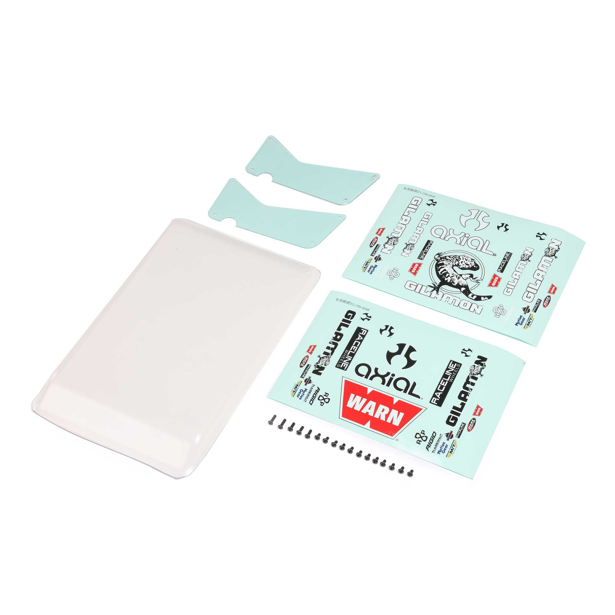 Axial Body Panel Set, Clear: Gilamon AXP8-AXI-2187