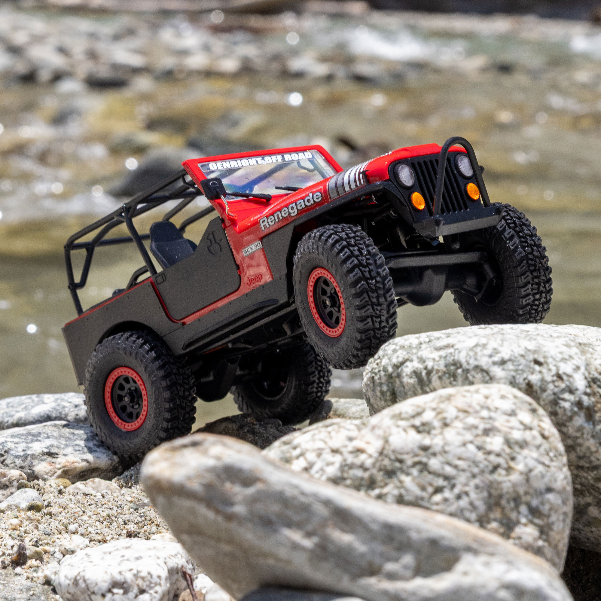 Axial 1:30 SCX30 Jeep CJ-7 GenRight 4X4 RTR Brushed Rock Crawler (Battery & Charger Included)-AXI-3273T1