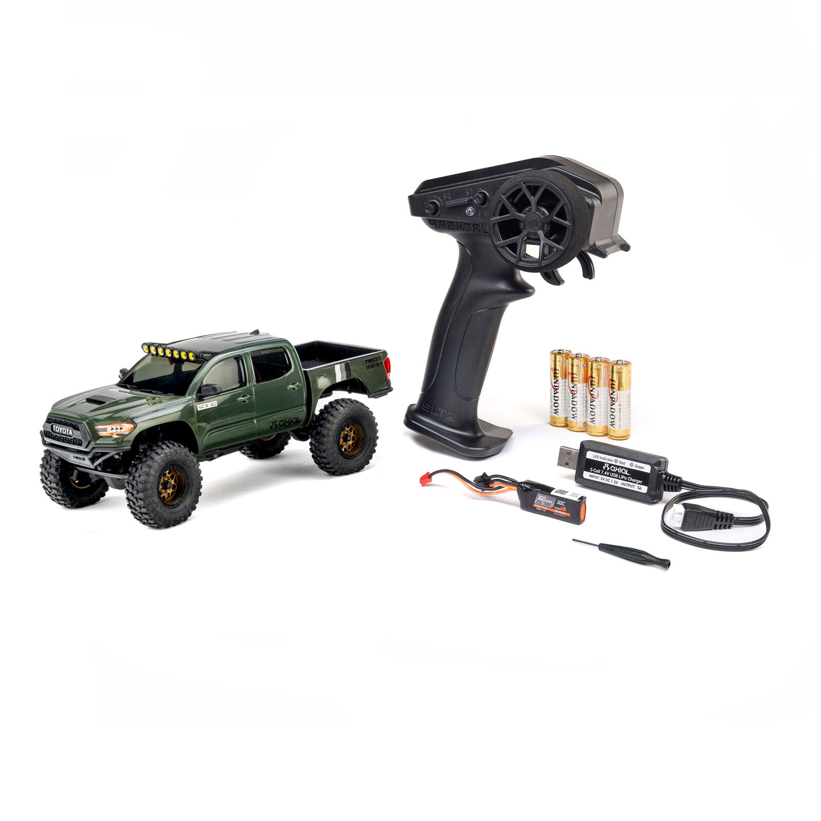 Axial 1:30 SCX30 Toyota Tacoma TRD Pro Extreme Off-Road 4X4 RTR Brushed Rock Crawler-AXI-3289T2