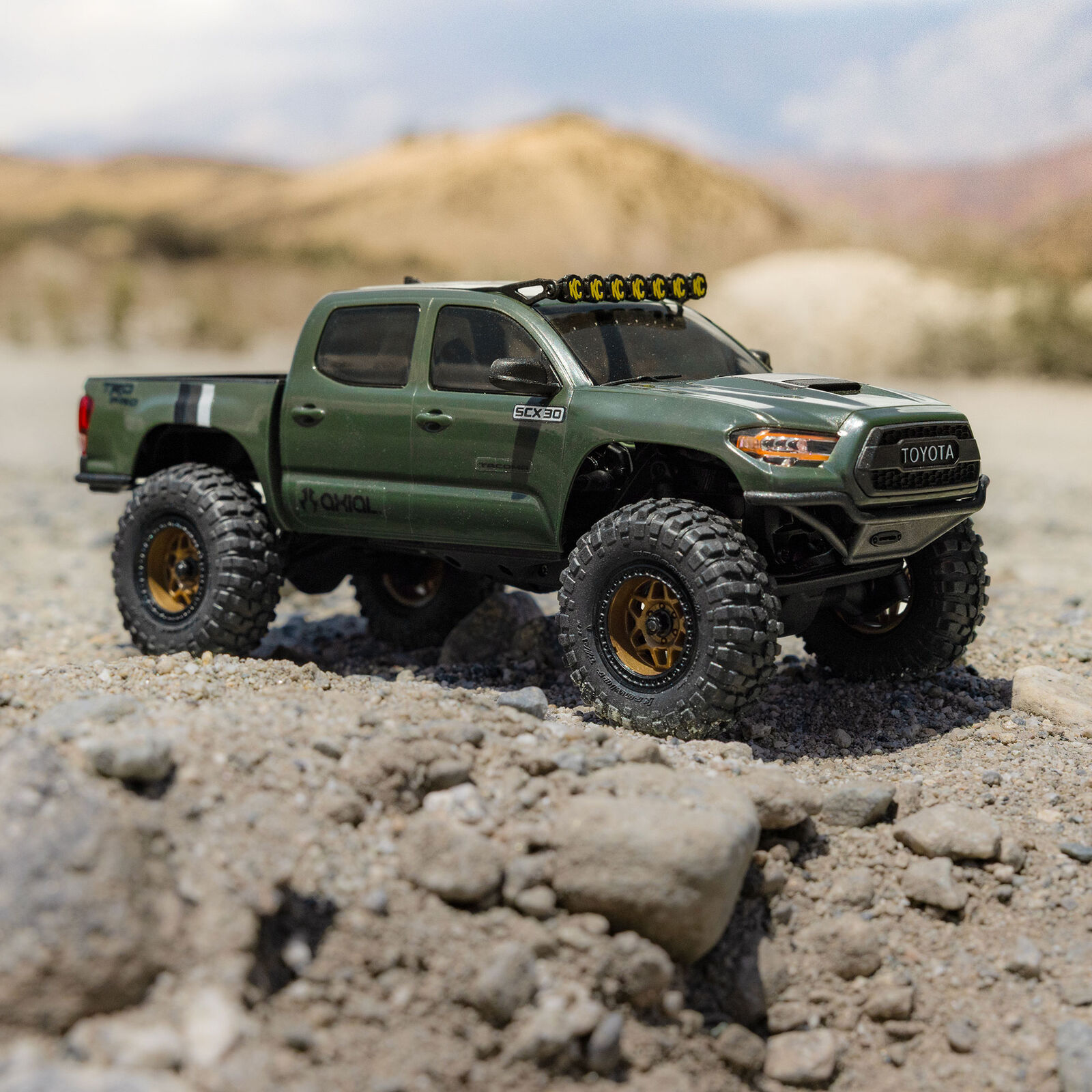 Axial 1:30 SCX30 Toyota Tacoma TRD Pro Extreme Off-Road 4X4 RTR Brushed Rock Crawler-AXI-3289T2