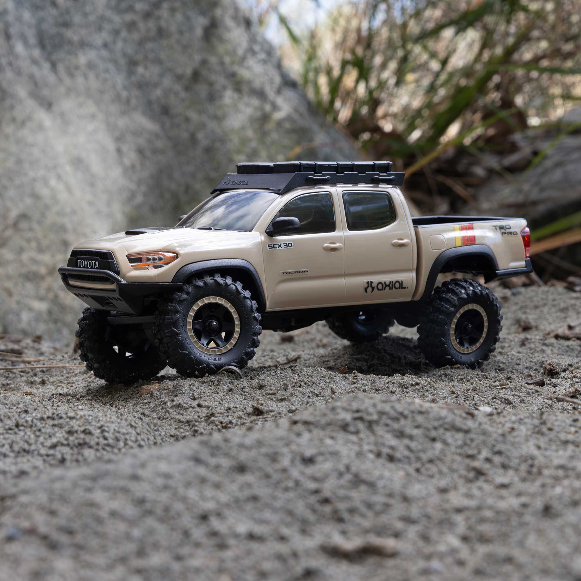 Axial 1:30 SCX30 Toyota Tacoma TRD Pro Extreme Off-Road 4X4 RTR Brushed Rock Crawler-AXI-3289T2