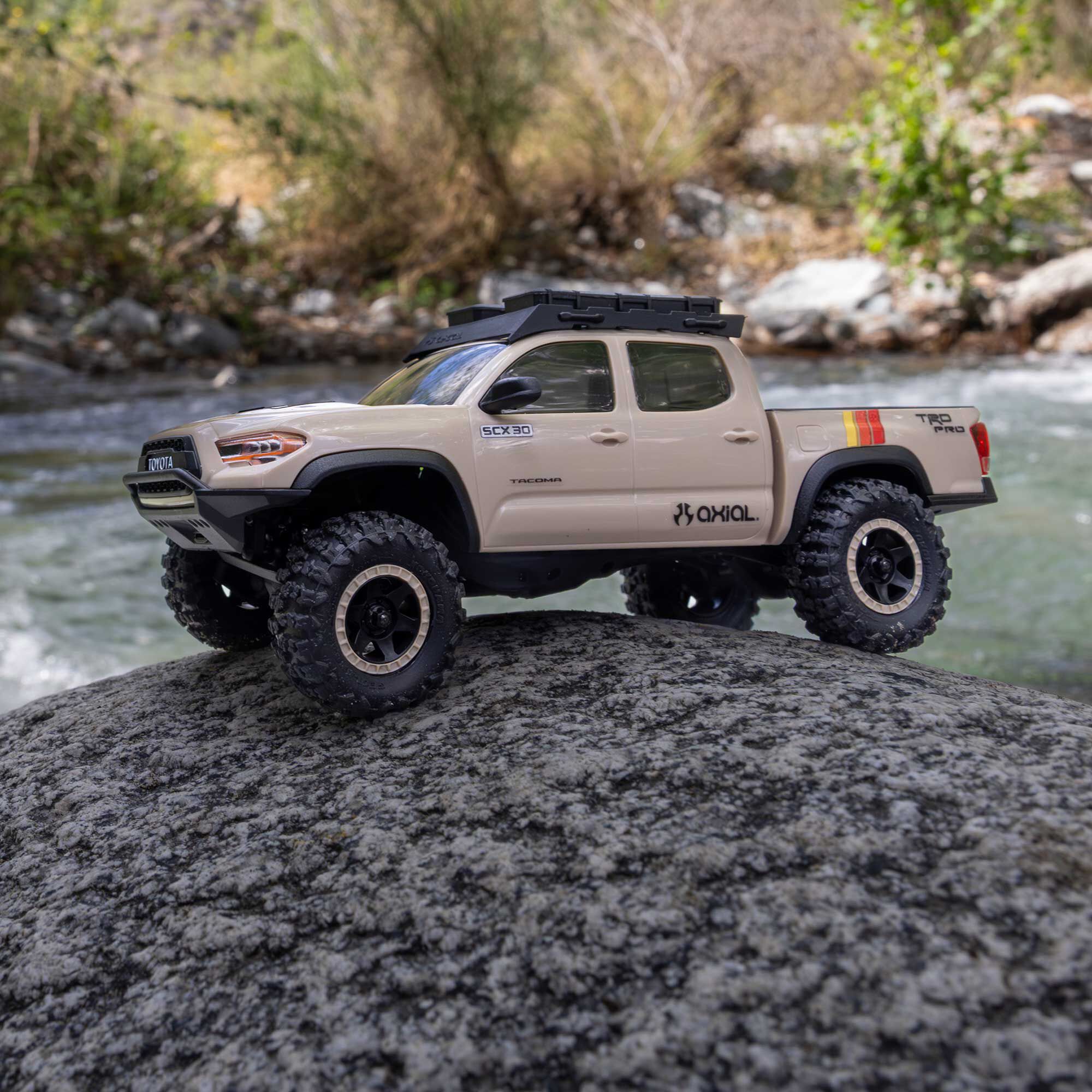 Axial 1:30 SCX30 Toyota Tacoma TRD Pro Extreme Off-Road 4X4 RTR Brushed Rock Crawler-AXI-3289T2