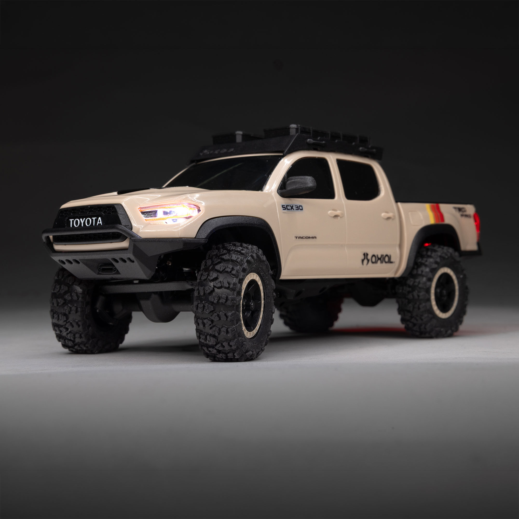 Axial 1:30 SCX30 Toyota Tacoma TRD Pro Extreme Off-Road 4X4 RTR Brushed Rock Crawler-AXI-3289T2