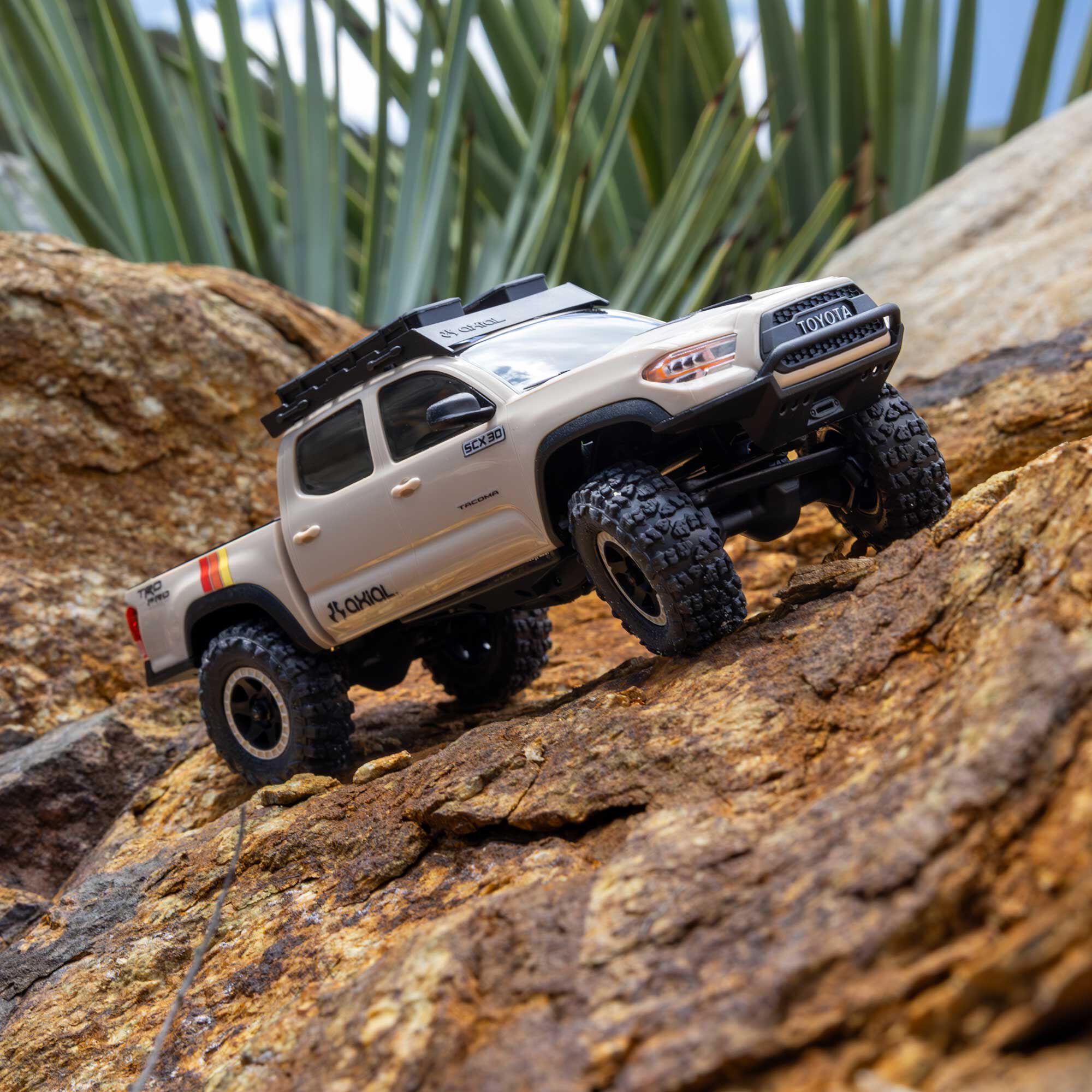 Axial 1:30 SCX30 Toyota Tacoma TRD Pro Extreme Off-Road 4X4 RTR Brushed Rock Crawler-AXI-3289T2