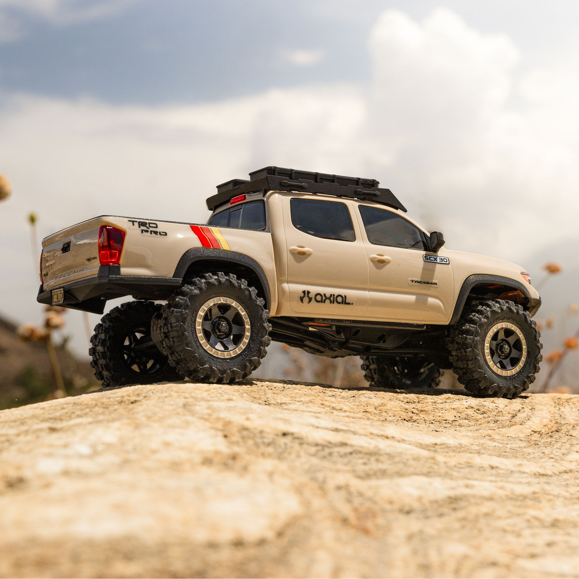Axial 1:30 SCX30 Toyota Tacoma TRD Pro Extreme Off-Road 4X4 RTR Brushed Rock Crawler-AXI-3289T2