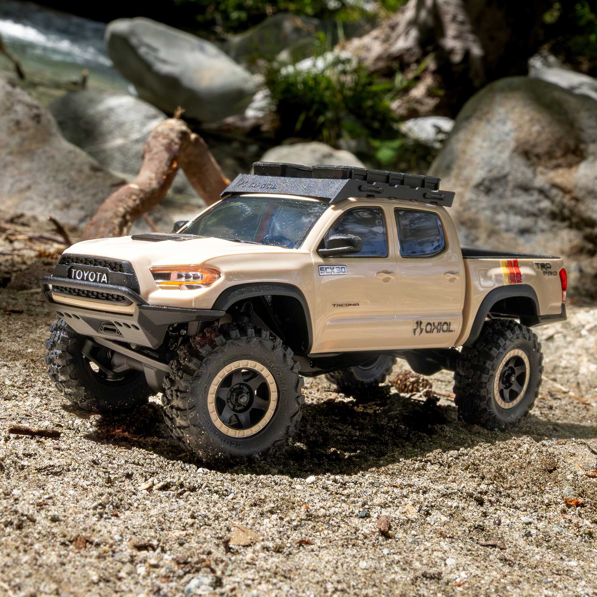 Axial 1:30 SCX30 Toyota Tacoma TRD Pro Extreme Off-Road 4X4 RTR Brushed Rock Crawler-AXI-3289T2