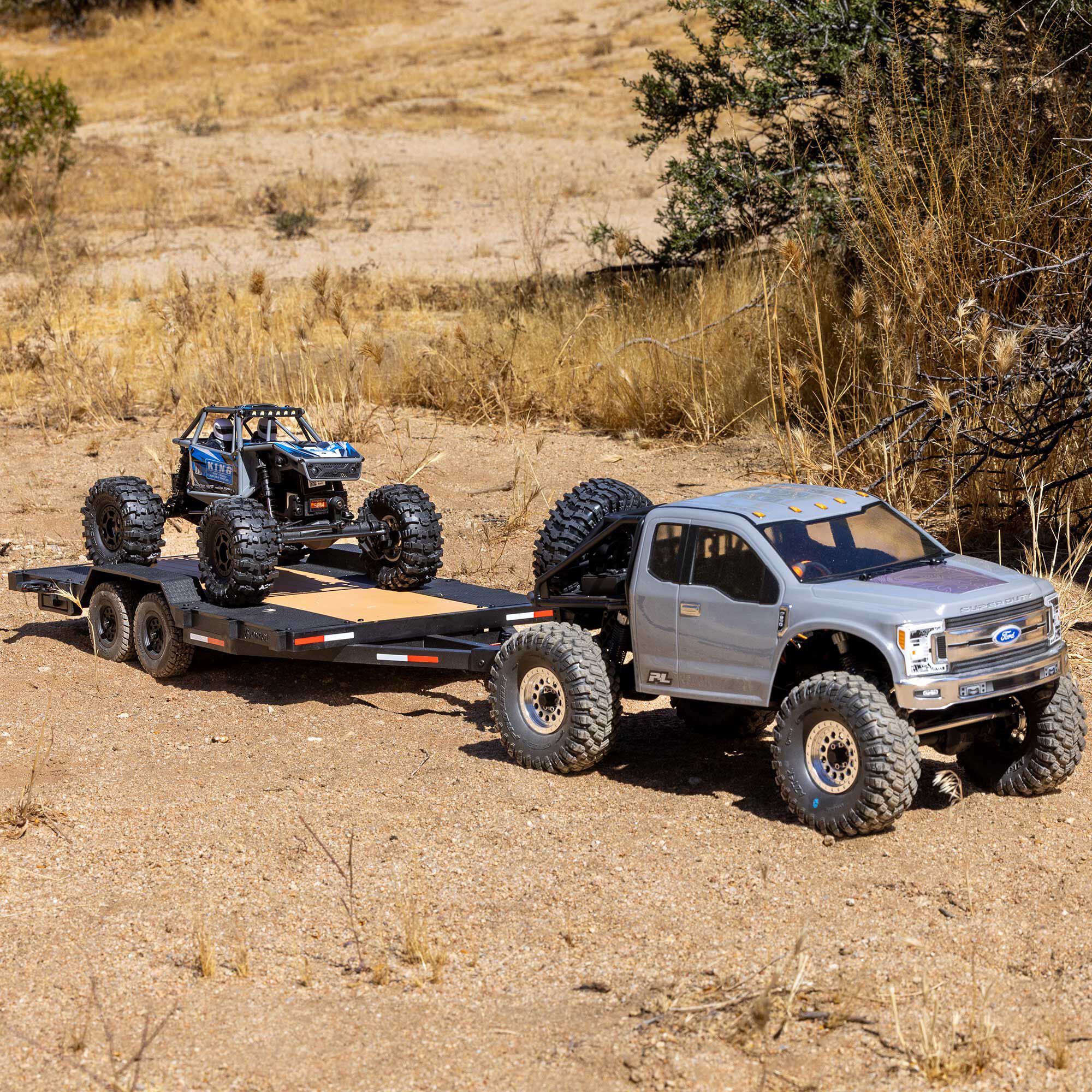 Axial 1:10 SCX10 Flat Bed Vehicle Trailer-AXI-3409