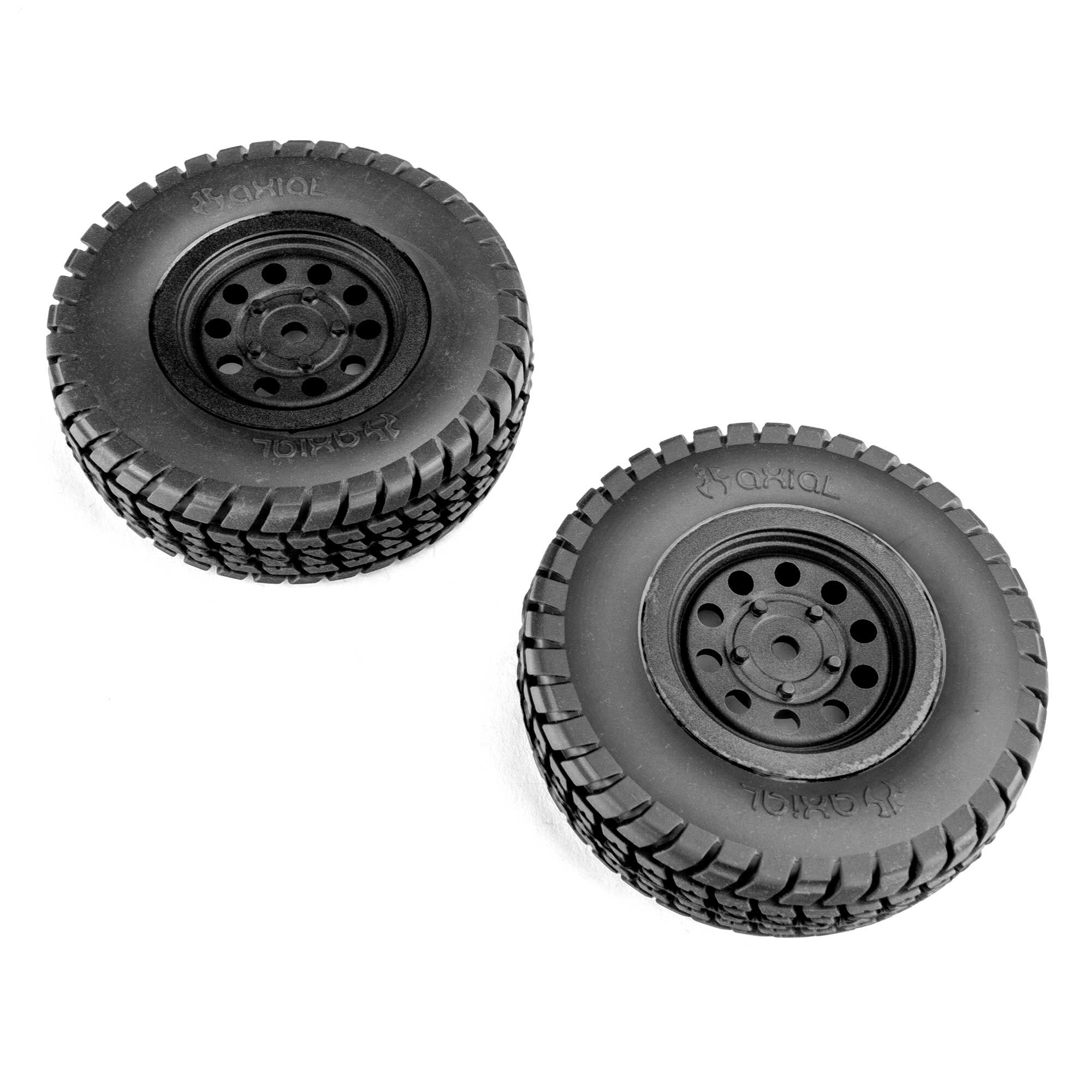 Axial Tire & Wheel Set, Mounted (2): SCX10 Trailer-AXI-4120