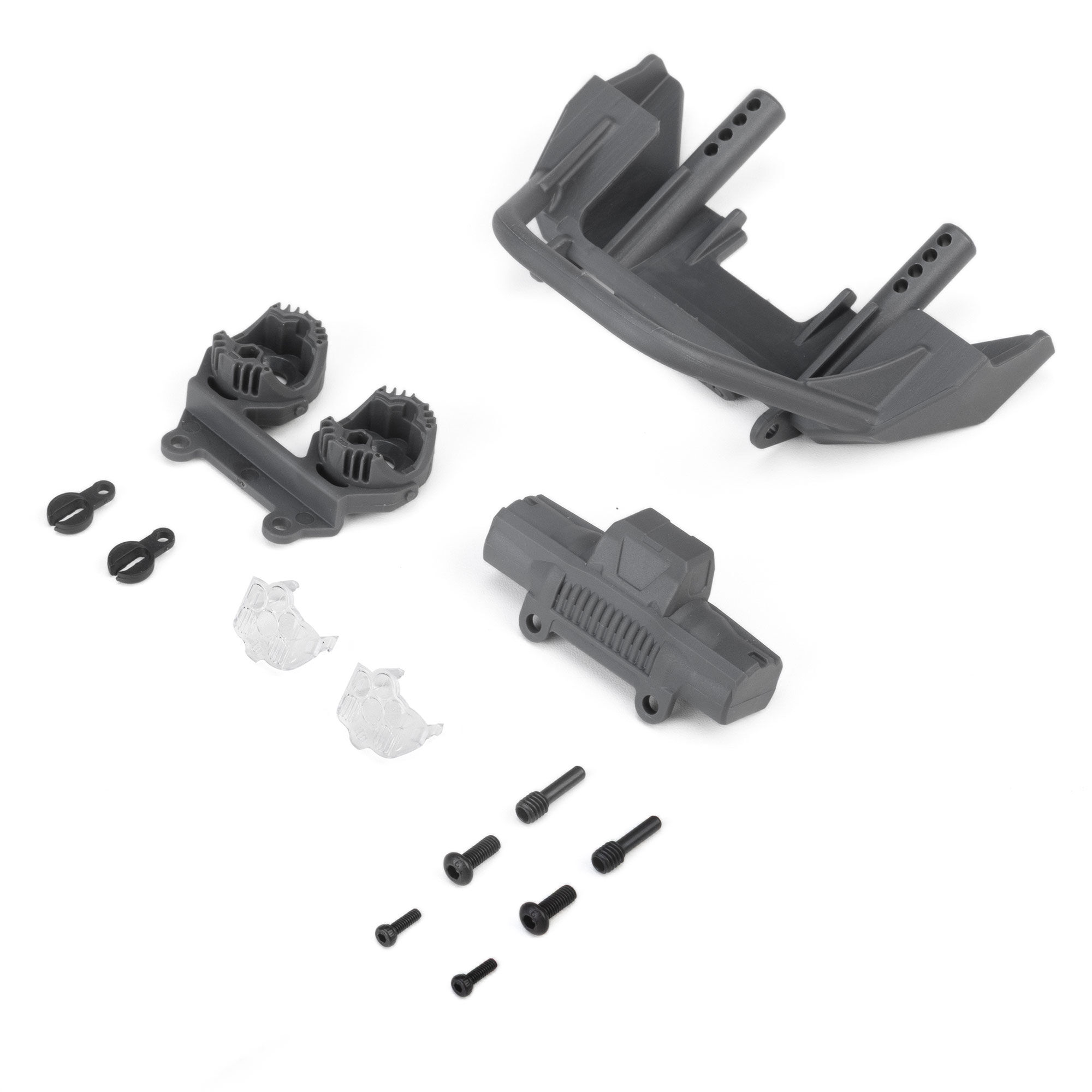 Axial Front Bumper Set, Gray, Jeep JT: SCX10 III MotoBilt-AXI-4687