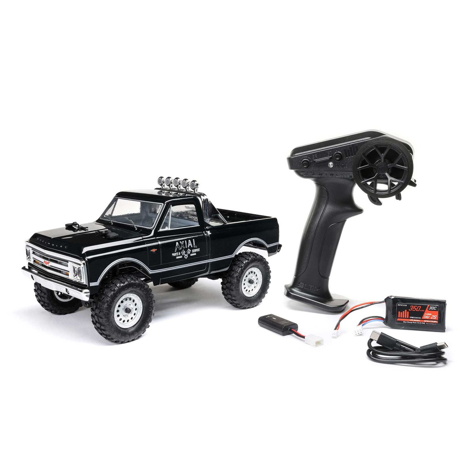 1/24 SCX24 1967 Chevrolet C10 4X4 RTR Brushed Rock Crawler (Battery & Charger Included),-AXI00001V2T3