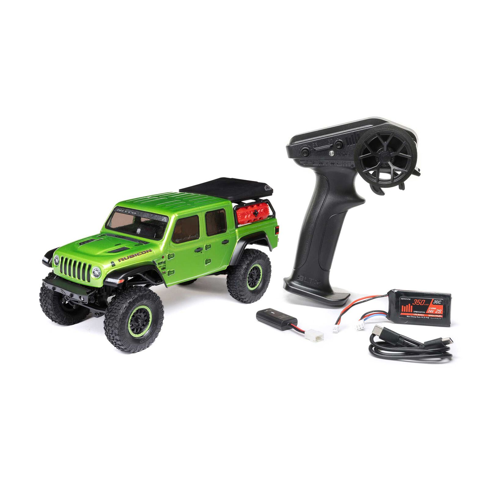 Axial 1:24 SCX24 Jeep JT Gladiator 4X4 RTR Brushed Rock Crawler w/Battery&Charger, White-AXI00005V2T3/AXI00005V2T4/AXI00005V2T5