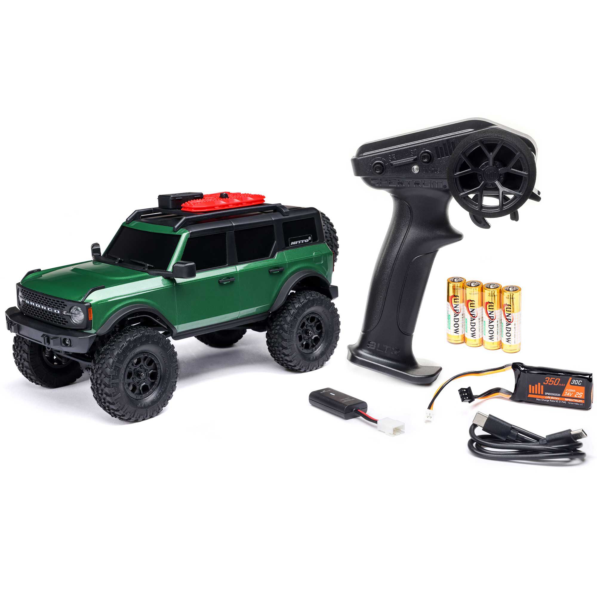 Axial 1:24 SCX24 Ford Bronco 4WD RTR Scale Mini Crawler w/ 2.4GHz Radio, Battery & Charger-AX100006V2T4/AX100006V2T5