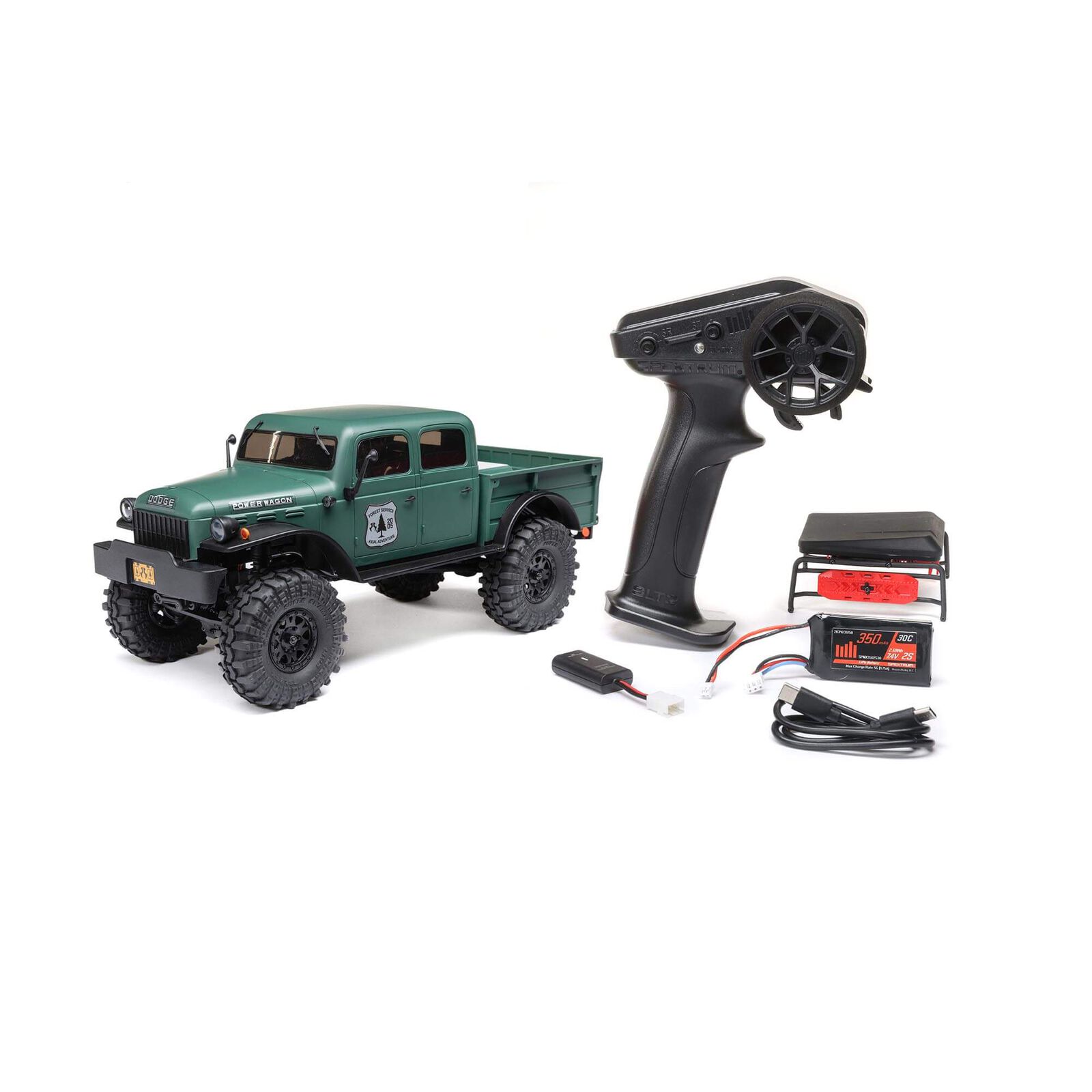 Axial 1/24 SCX24 Dodge Power Wagon 4X4 RTR Brushed Rock Crawler (Battery & Charger Included)-AXI00007T1/AXI00007T2