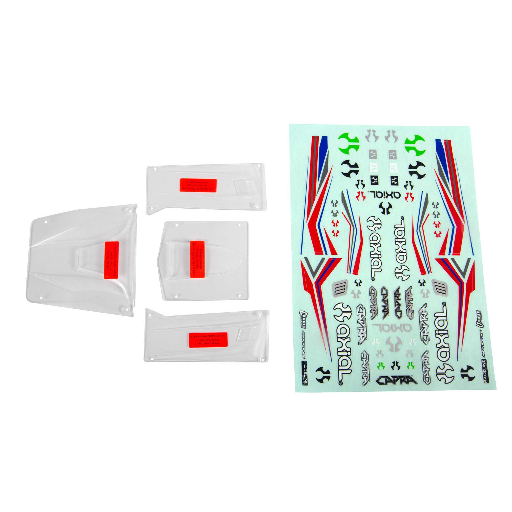 Axial Body Panel Set, Clear: Capra 1.9 UTB-AXI230012