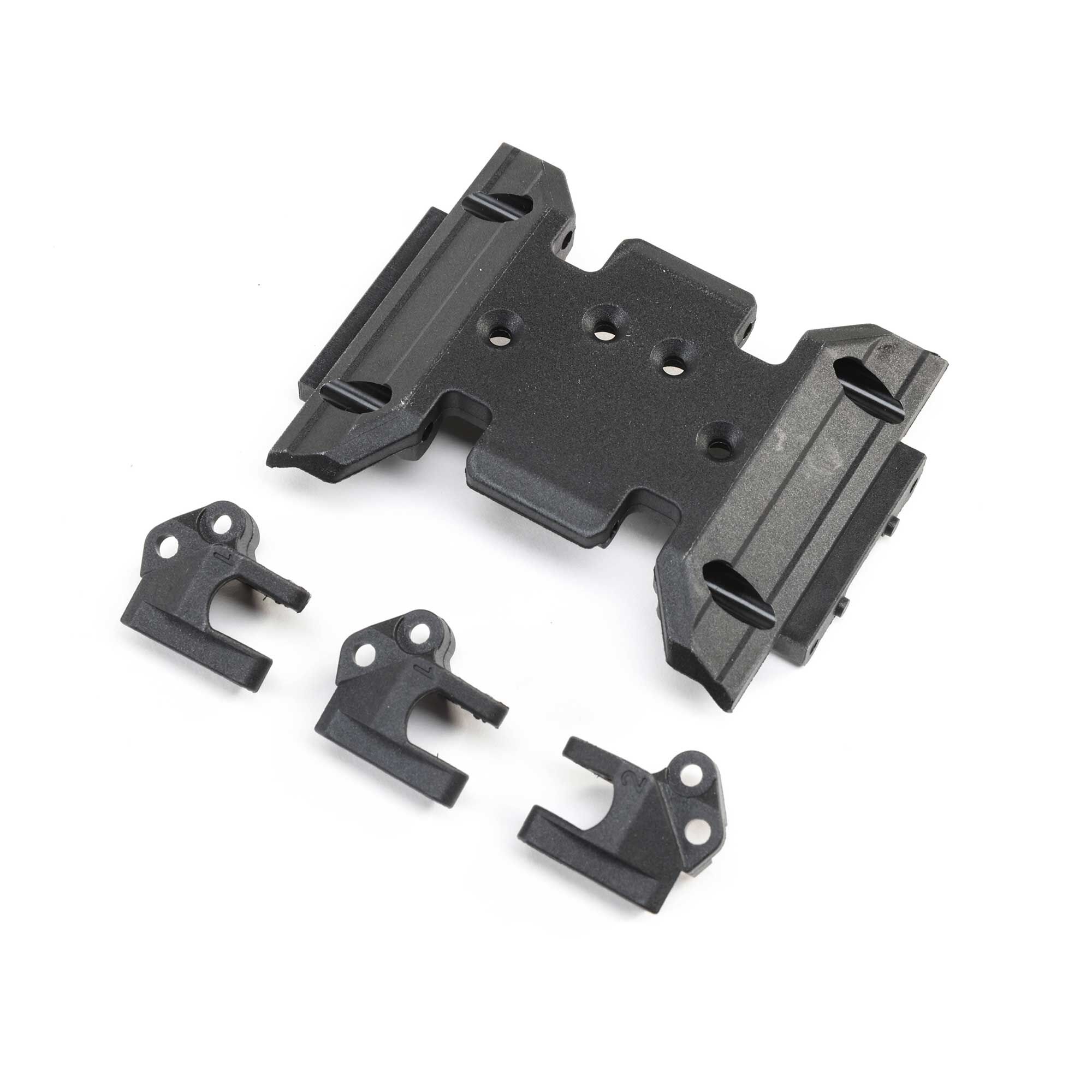 Axial Skid Plate & Upper Link Mounts: SCX10 III Base Camp-AXI231047