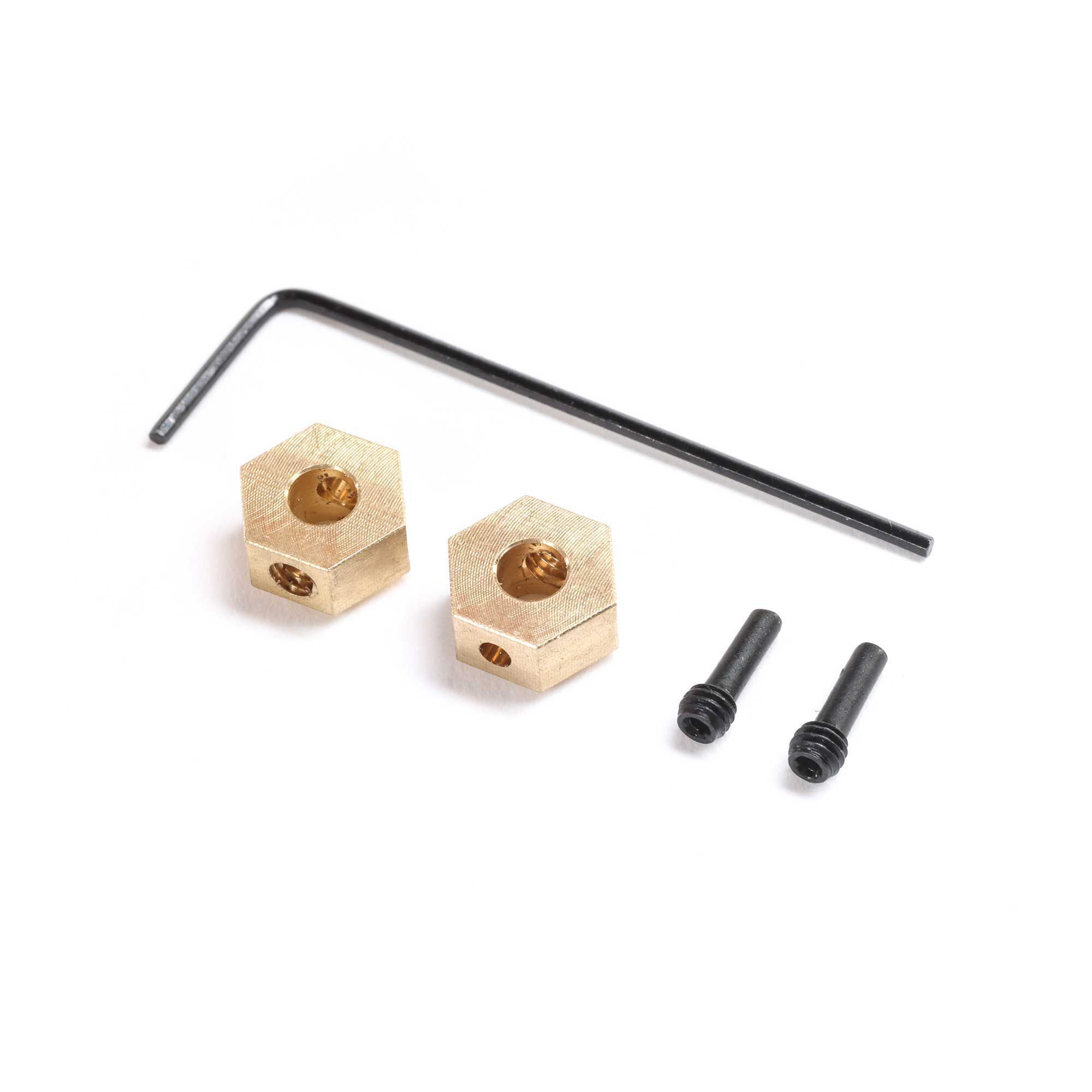 Axial Hex Hub, Brass (2): SCX24, AX24-AXI302002
