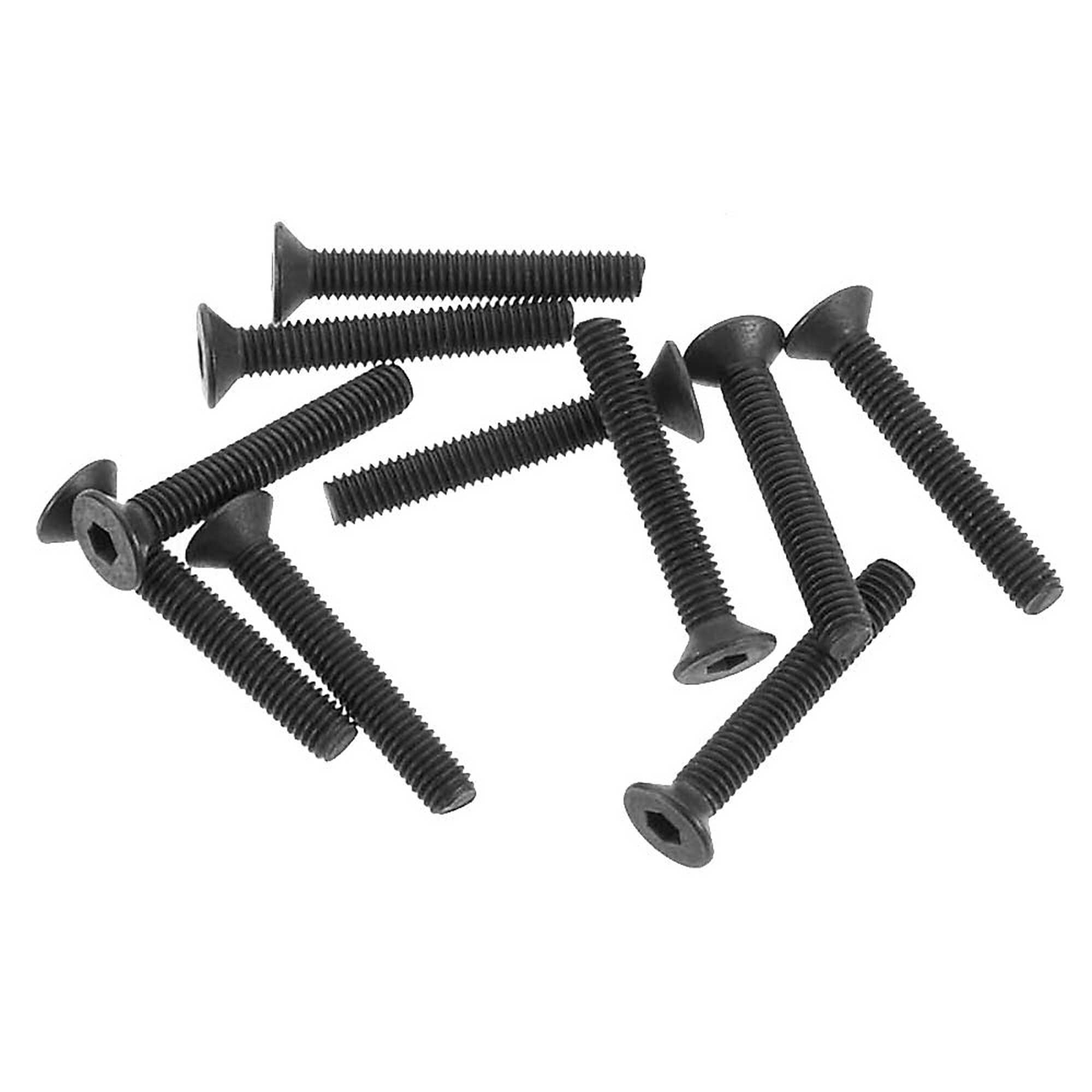 Axial Hex Socket Flat Head M3x20mm, Black (10)-AXIC0149