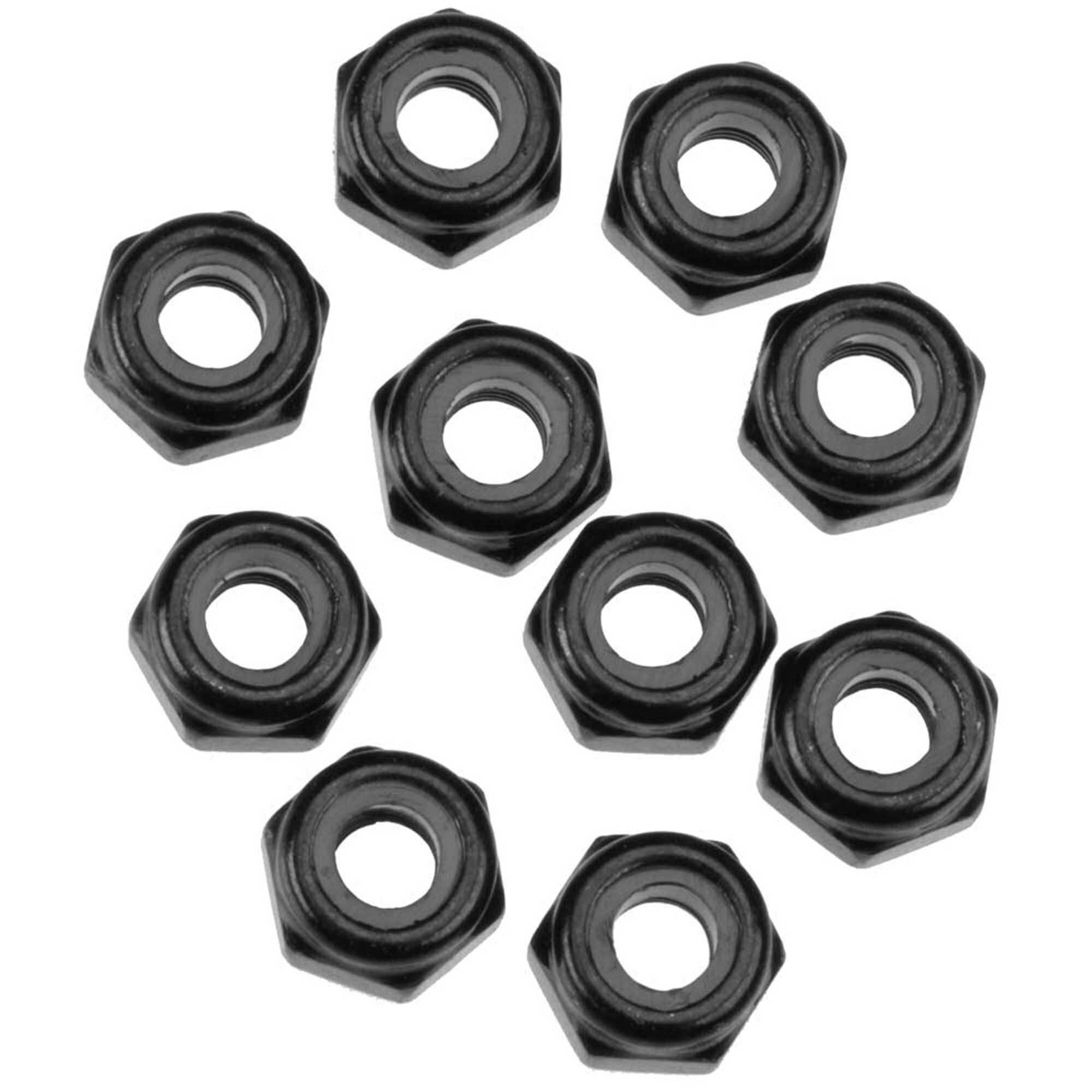 Axial Nylon Locking Hex Nut M3 Black (10)-AXIC1053