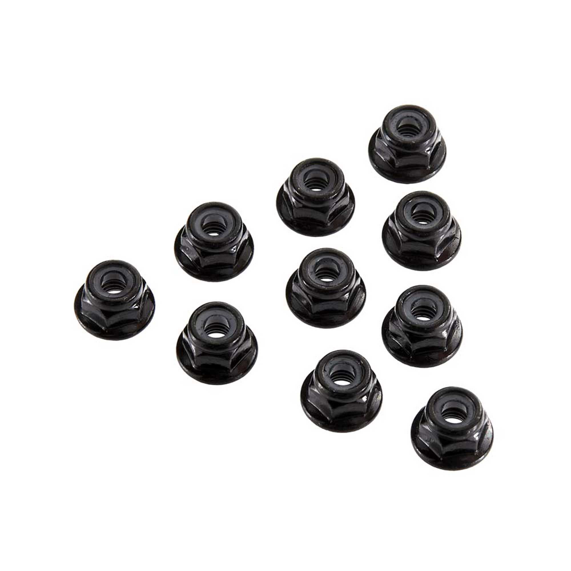 Axial 4mm Serrated Nylon Lock Nut, Black (10)-AXIC3150