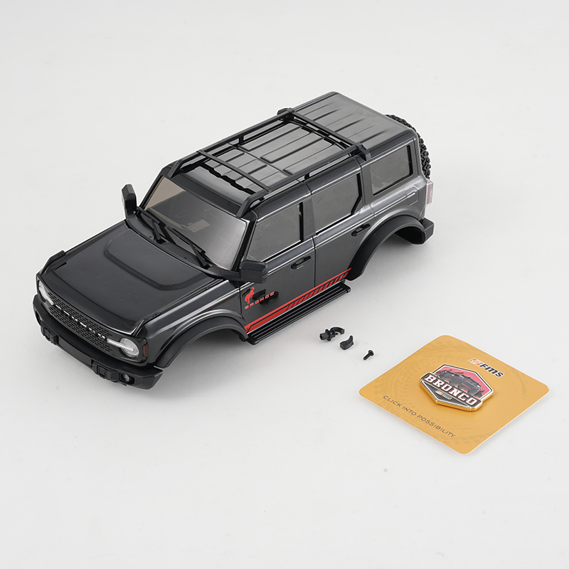 FMS 1:18 FCX18 II Ford Bronco RTR Car Body Assembly w/ Painted Grayish Blue / Black / Gray