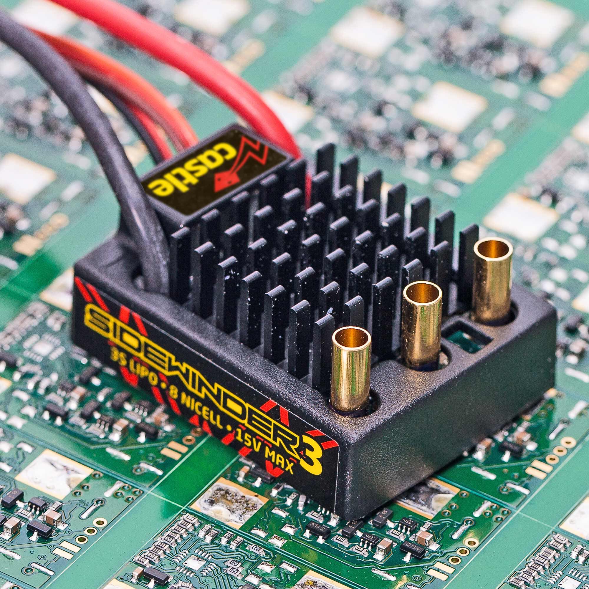 Castle Creations 1:10 SV3 Sidewinder Waterproof ESC / 1406-4600Kv Brushless Motor Combo: 4mm Bullet