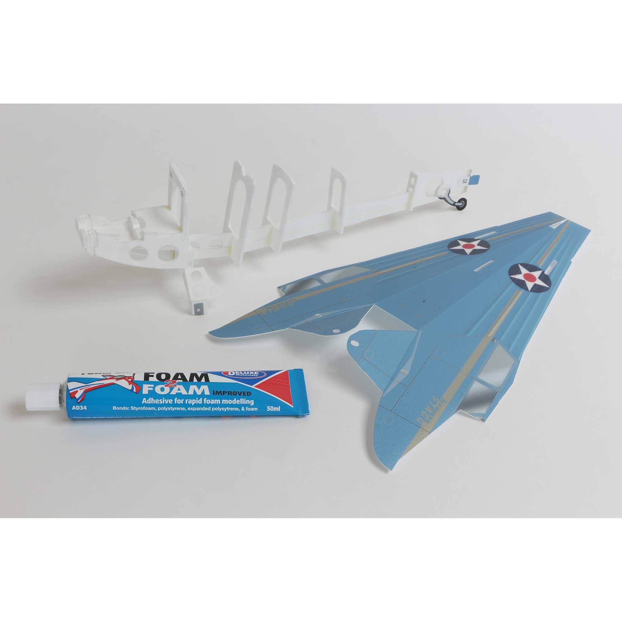 Deluxe Materials Foam 2 Foam, Foam Safe Glue (50ml): EPO, EPS, Wood-DLMAD34