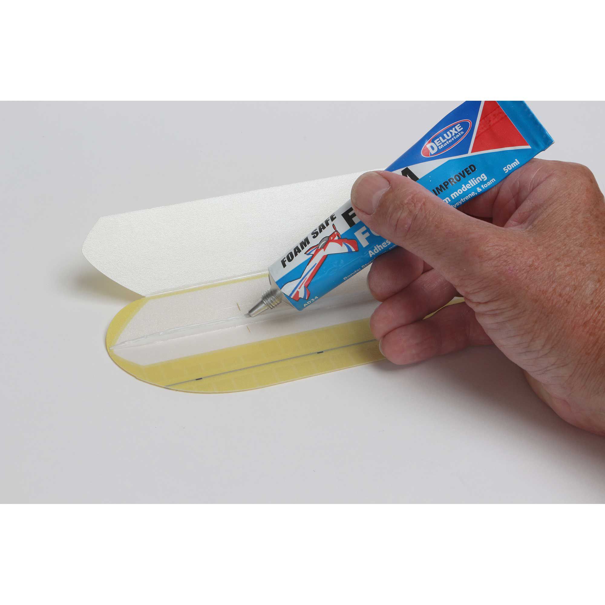 Deluxe Materials Foam 2 Foam, Foam Safe Glue (50ml): EPO, EPS, Wood-DLMAD34