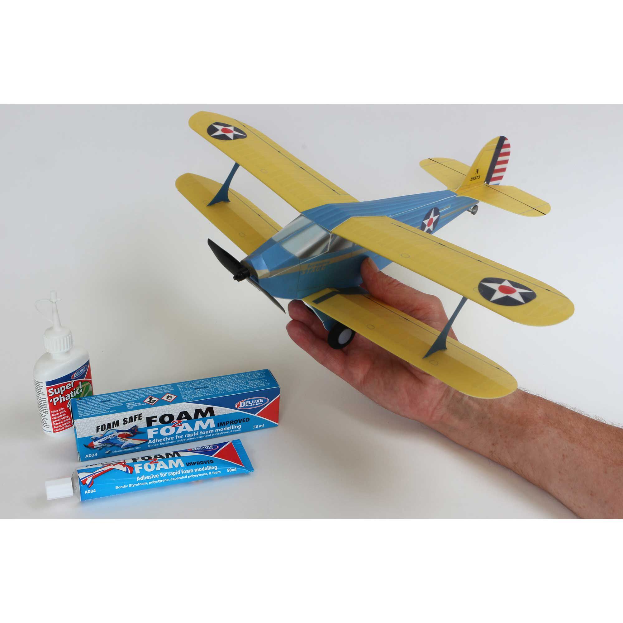 Deluxe Materials Foam 2 Foam, Foam Safe Glue (50ml): EPO, EPS, Wood-DLMAD34