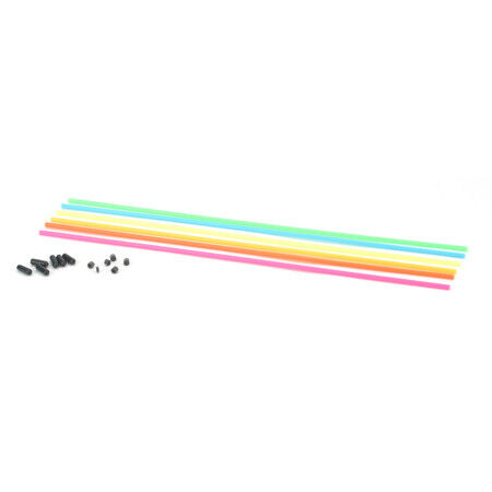 Dubro Products Antenna Tube Assortment w/ Caps, Neon-DUB2355
