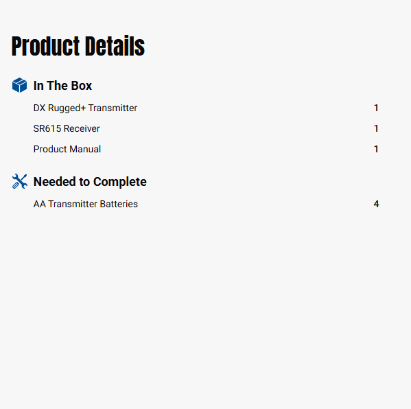 DX Rugged+ 12-Channel DSMR+ Transmitter with SR615 Receiver-SPM6220