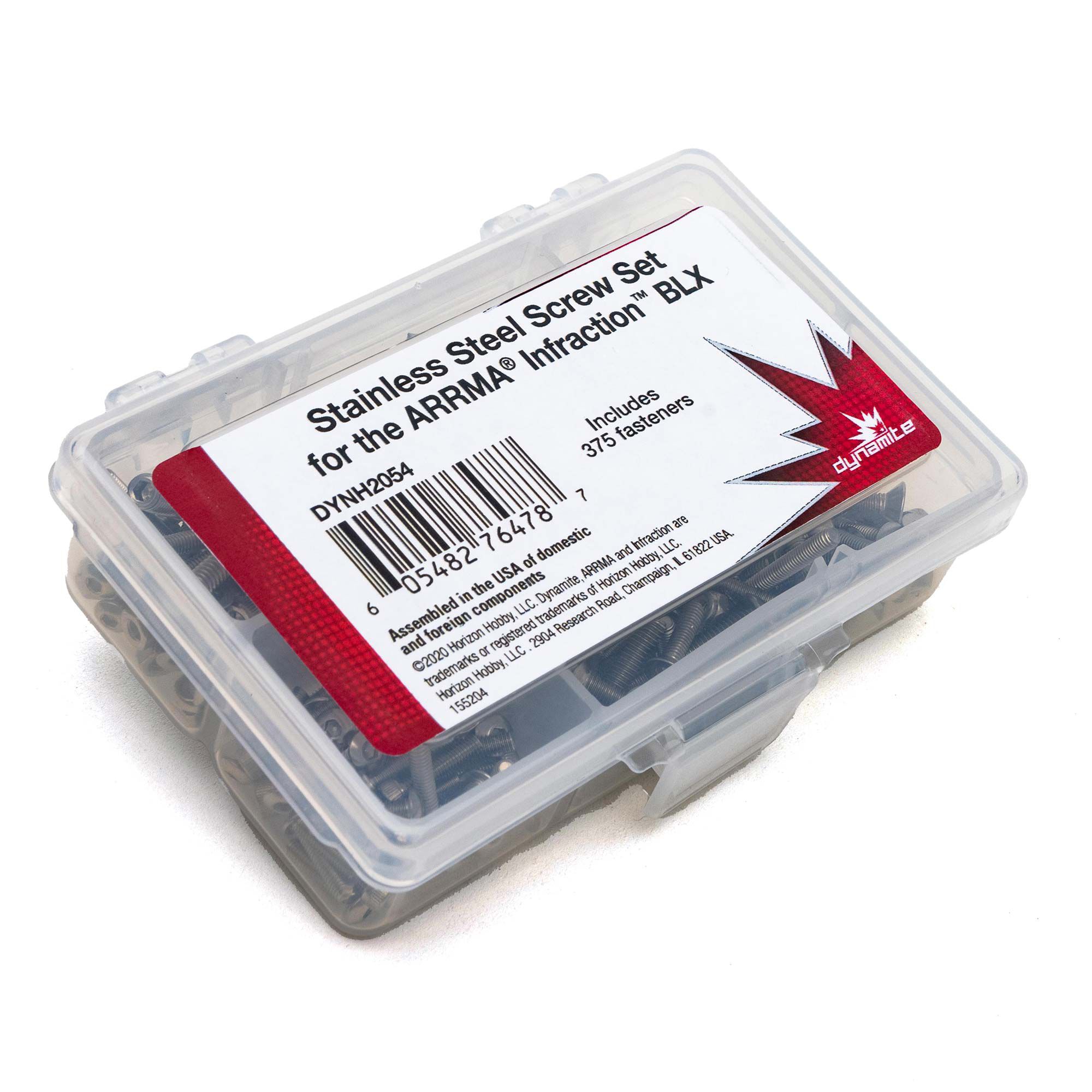 Dynamite Stainless Steel Screw Set: ARRMA INFRACTION BLX-DYNH2054