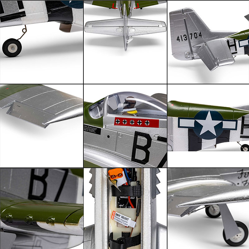 E-flite P-51D Mustang 1.0m BNF Basic with AS3X+ and SAFE Select
