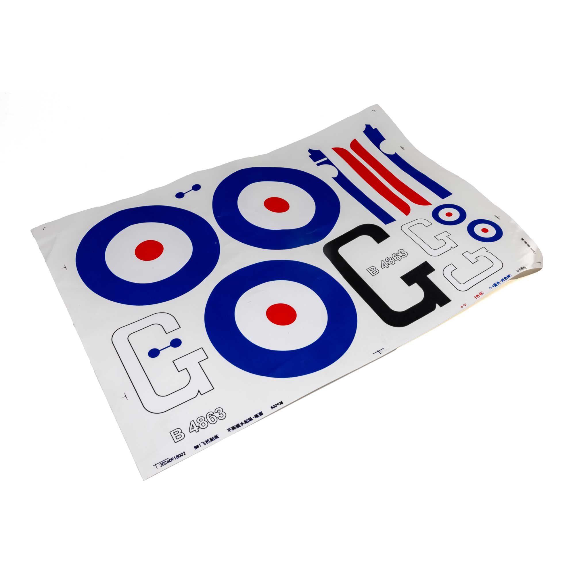 E-flite Decal Sheet: S.E.5a-EFL-2108