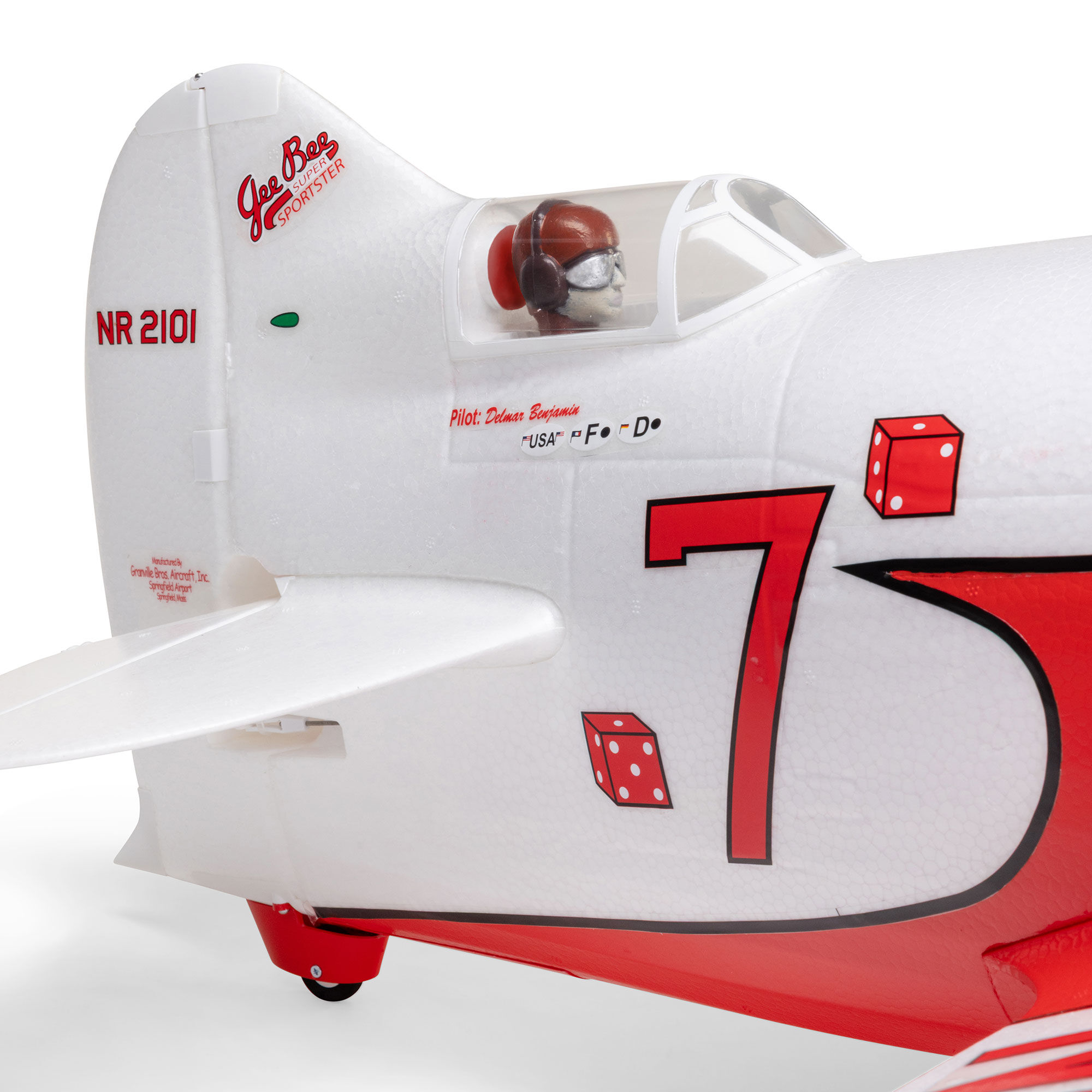 E-flite Gee Bee R-2 1.0m BNF Basic with AS3X+ and SAFE Select-EFL020550