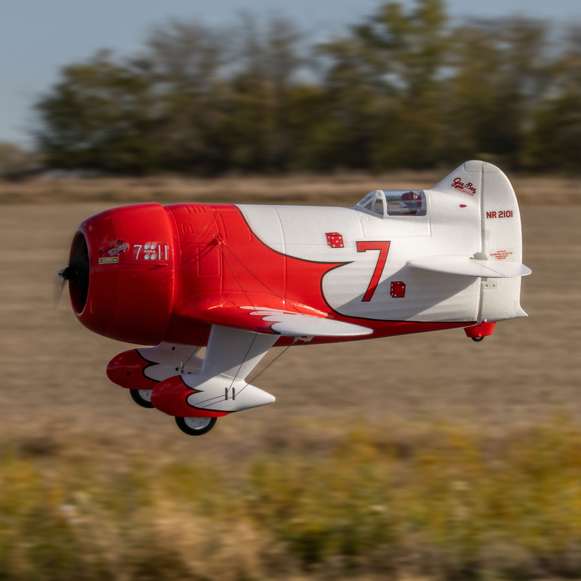 E-flite Gee Bee R-2 1.0m BNF Basic with AS3X+ and SAFE Select-EFL020550