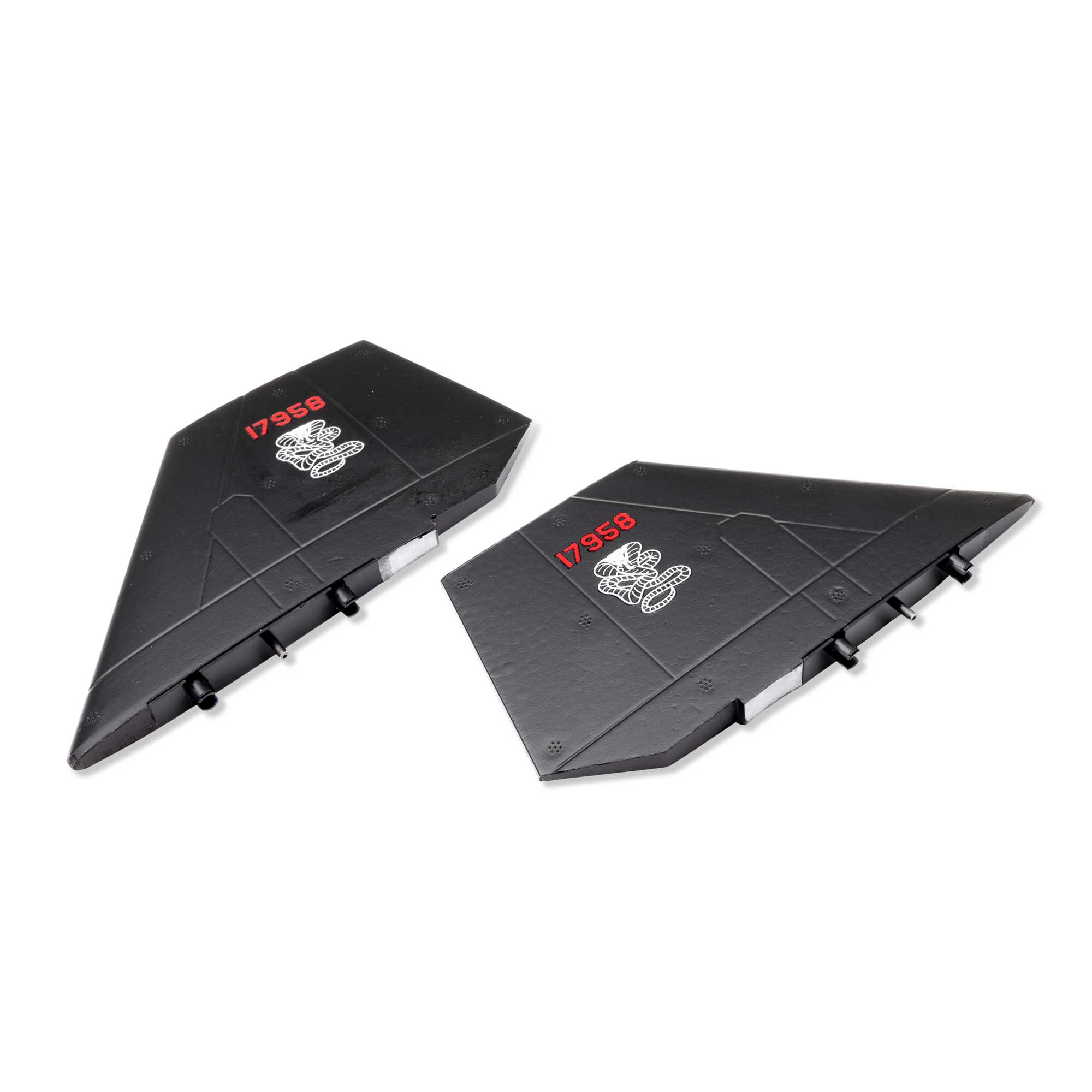 E-flite Fin Set; Black: SR-71 Twin 40mm  EDF-EFL02058