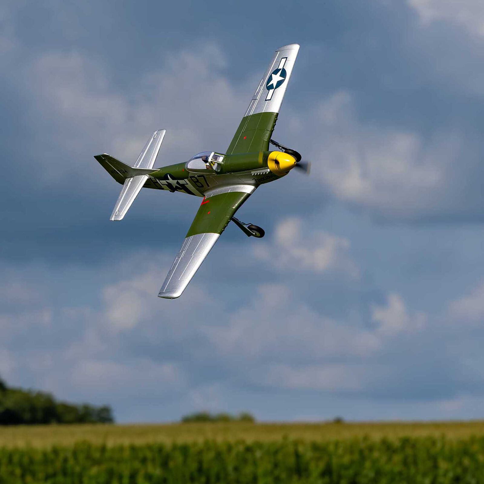 E-flite P-51D Mustang 1000m BNF Basic RC Warbirds Airplane w/AS3X+ & SAFE Select-EFL02650