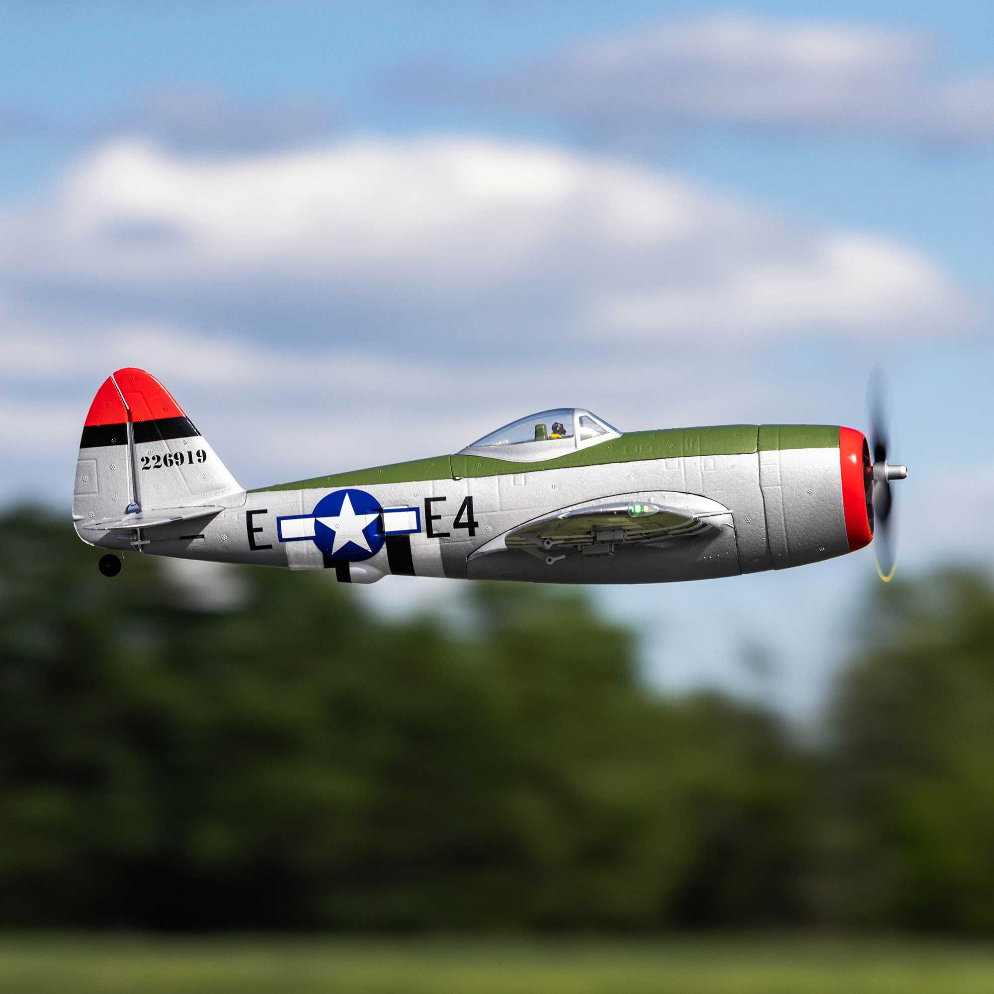E-flite Micro P-47 Thunderbolt 625mm BNF Basic with AS3X+ and SAFE Select-EFL07050