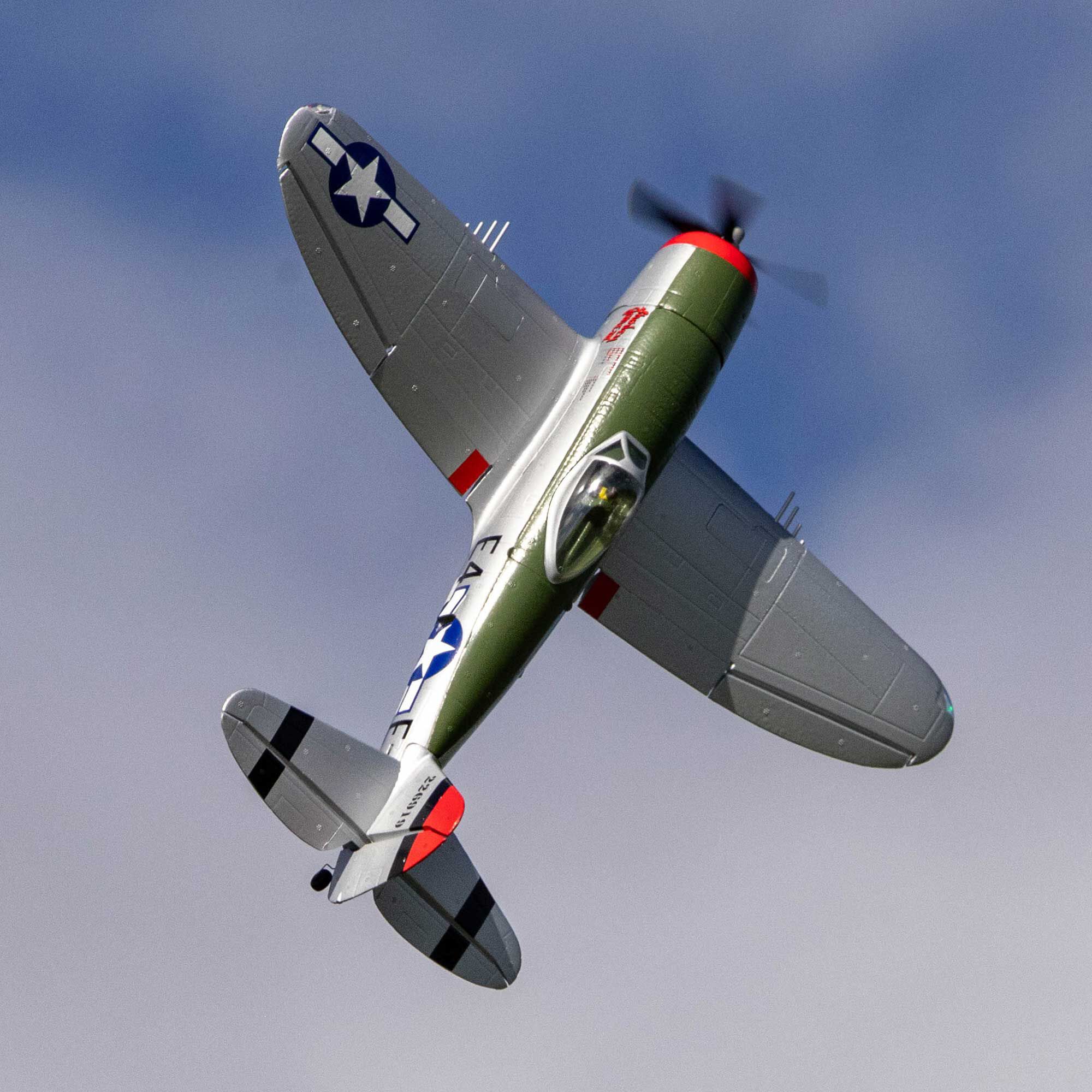 E-flite Micro P-47 Thunderbolt 625mm BNF Basic with AS3X+ and SAFE Select-EFL07050