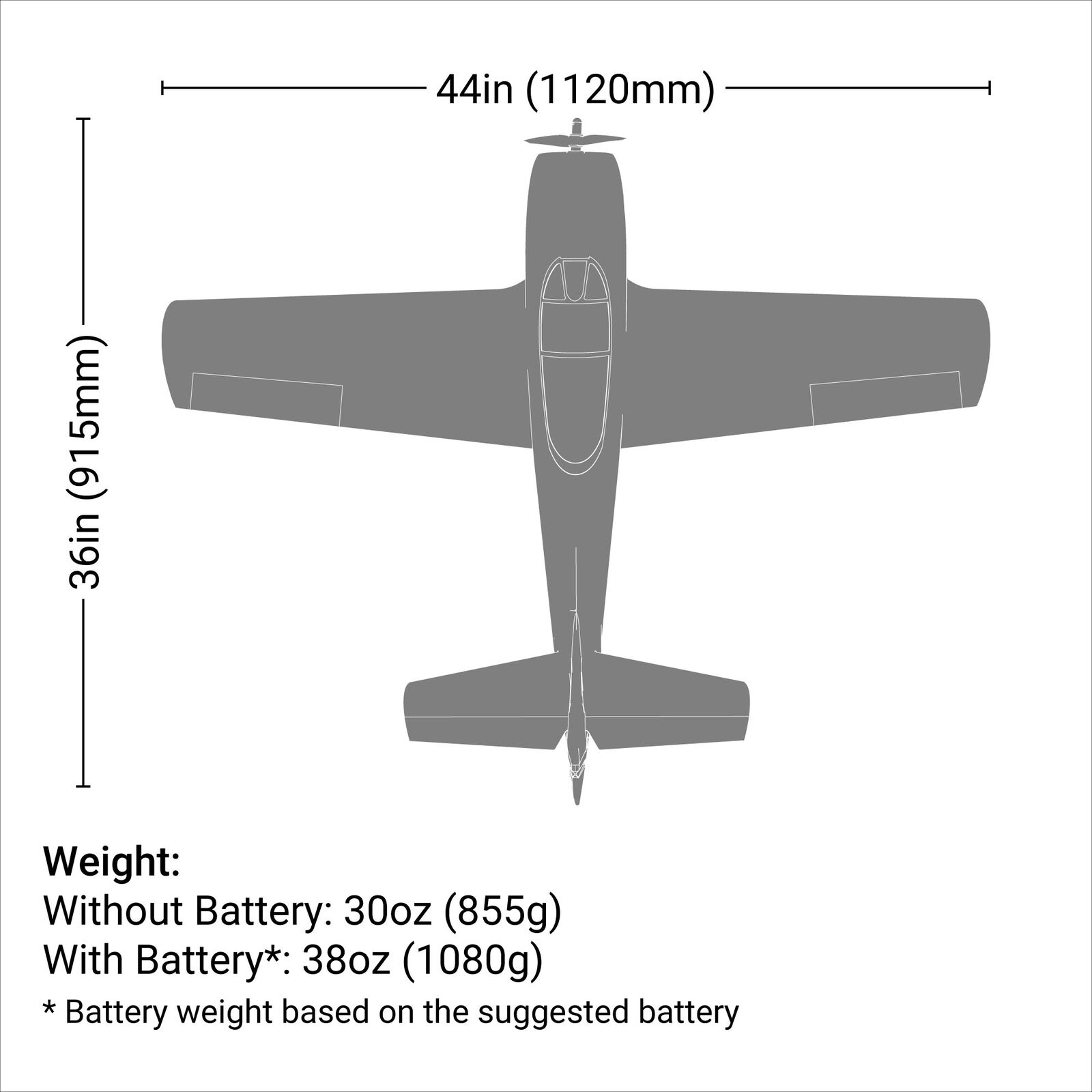 E-flite 1100mm T-28 Trojan Trainer BNF Basic w/ AS3X & SAFE-EFL08250