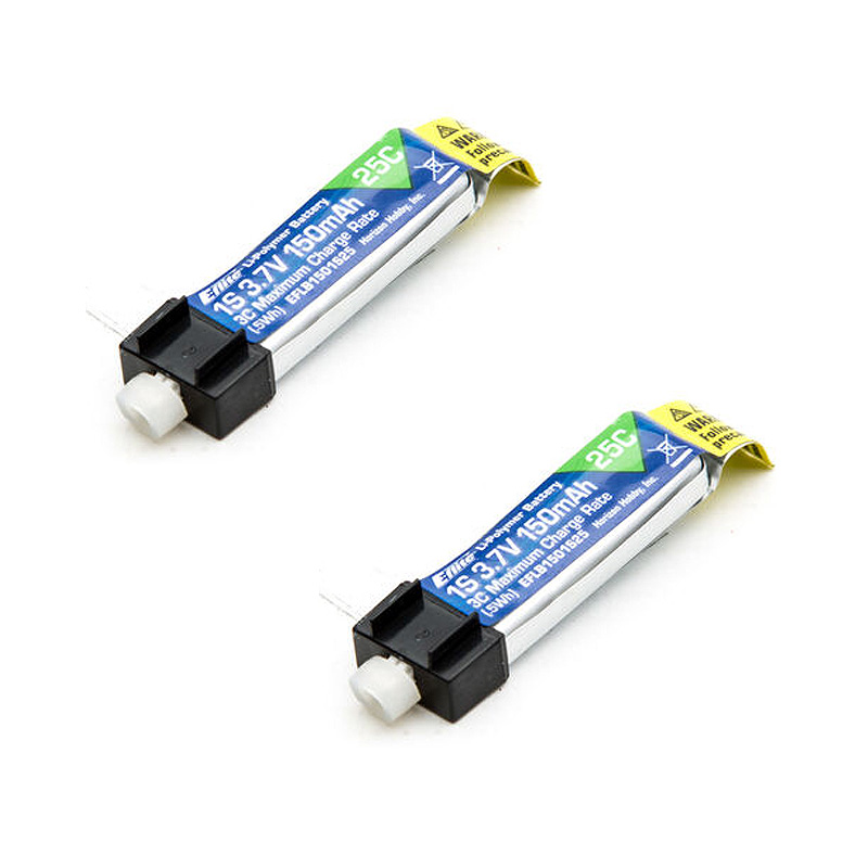 E-flite 3.7V 150mAh 1S 25C LiPo Battery: PH 1.25 (Ultra Micro)-EFLB1501S25