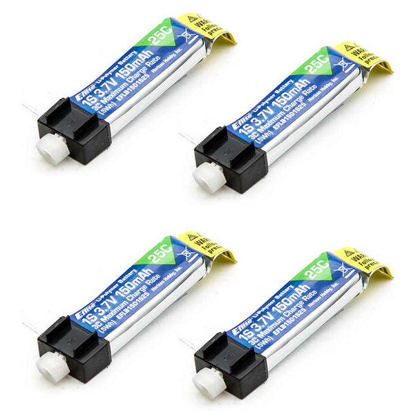 E-flite 3.7V 150mAh 1S 25C LiPo Battery: PH 1.25 (Ultra Micro)-EFLB1501S25